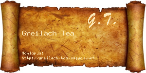 Greilach Tea névjegykártya